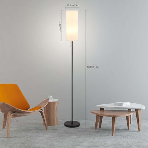 Ldeco floor lamp in living room with chain switch for adjustable mood.