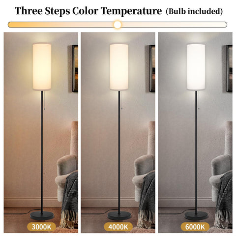 Ldeco minimalist standing lamp fits under sofa corners.