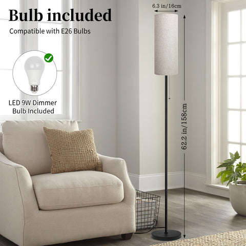 Ldeco minimalist tall lamp stands elegantly in a modern living area