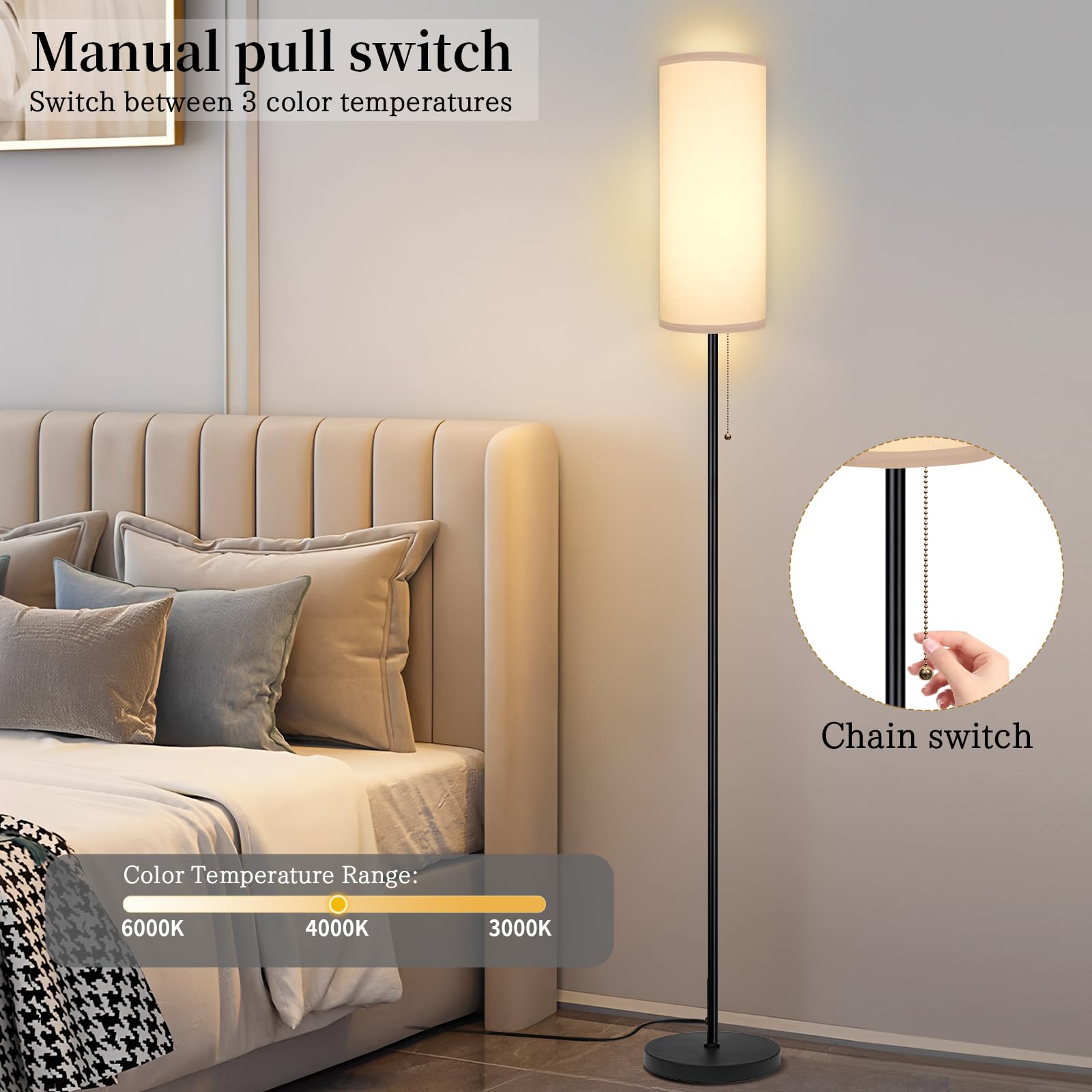 Ldeco floor lamp base stability helps prevent tipping near kids.