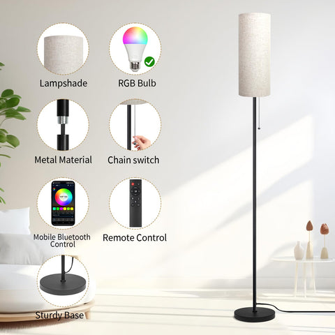 Ldeco floor lamp sturdy base keeps the light stable around kids