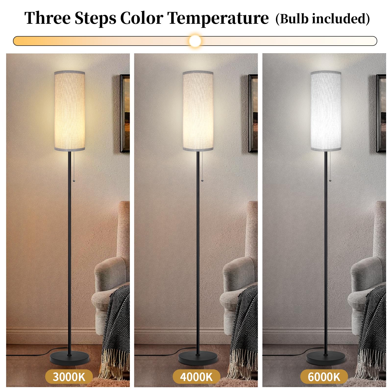 Ldeco floor lamp sturdy weighted base for safety