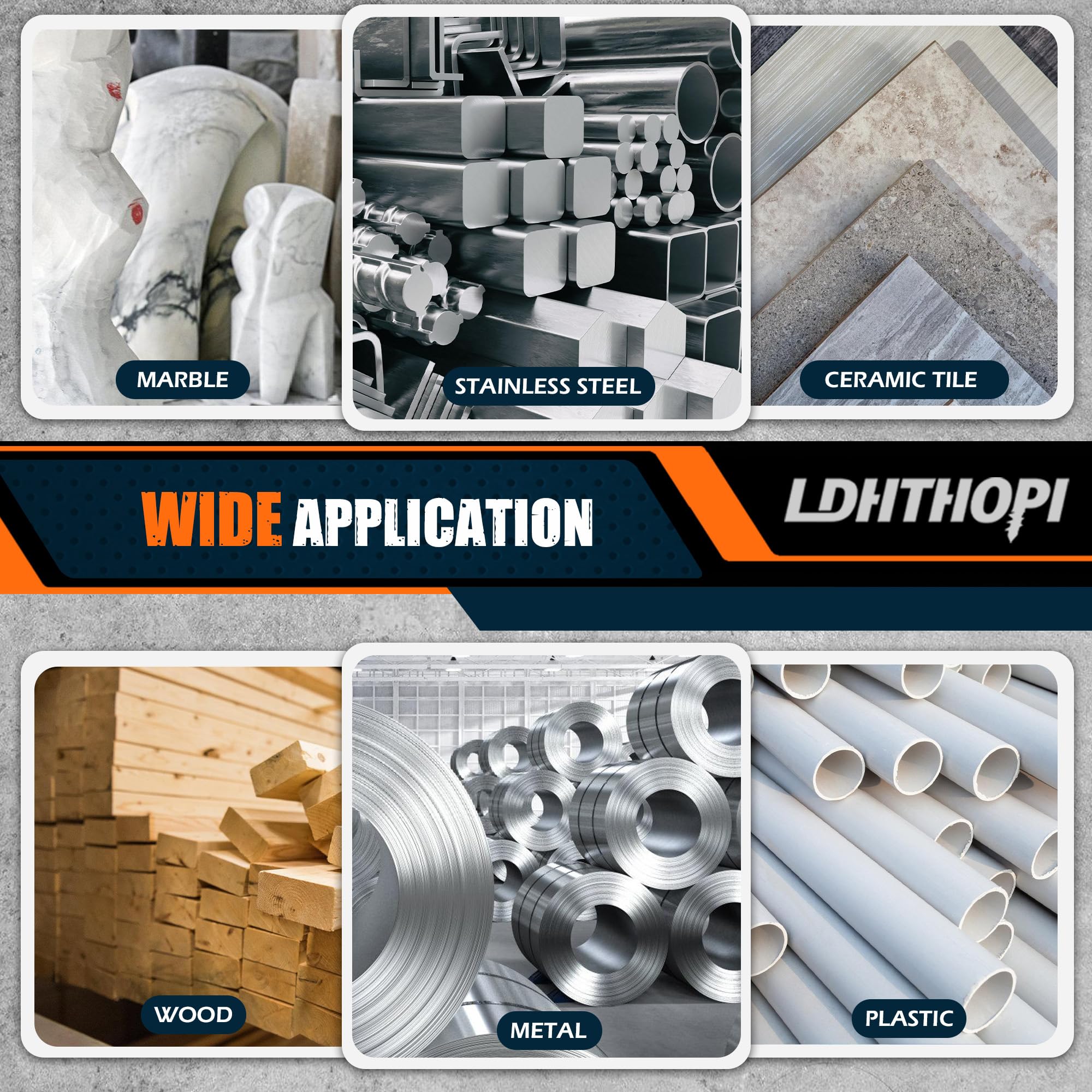 LDHTHOPI stainless steel and wood surface being polished on a non-ferrous material