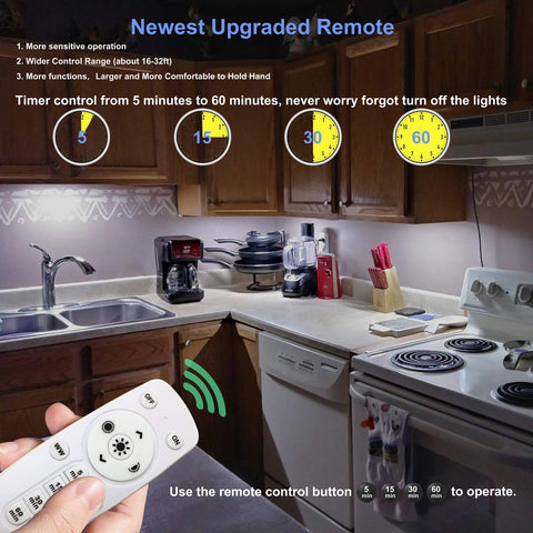 LDOPTO slim-profile under-cabinet light fits neatly under cabinets.