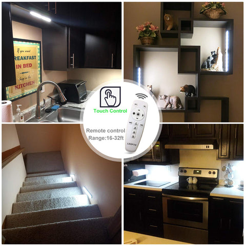 LDOPTO touch-control under-cabinet light provides quick on off.