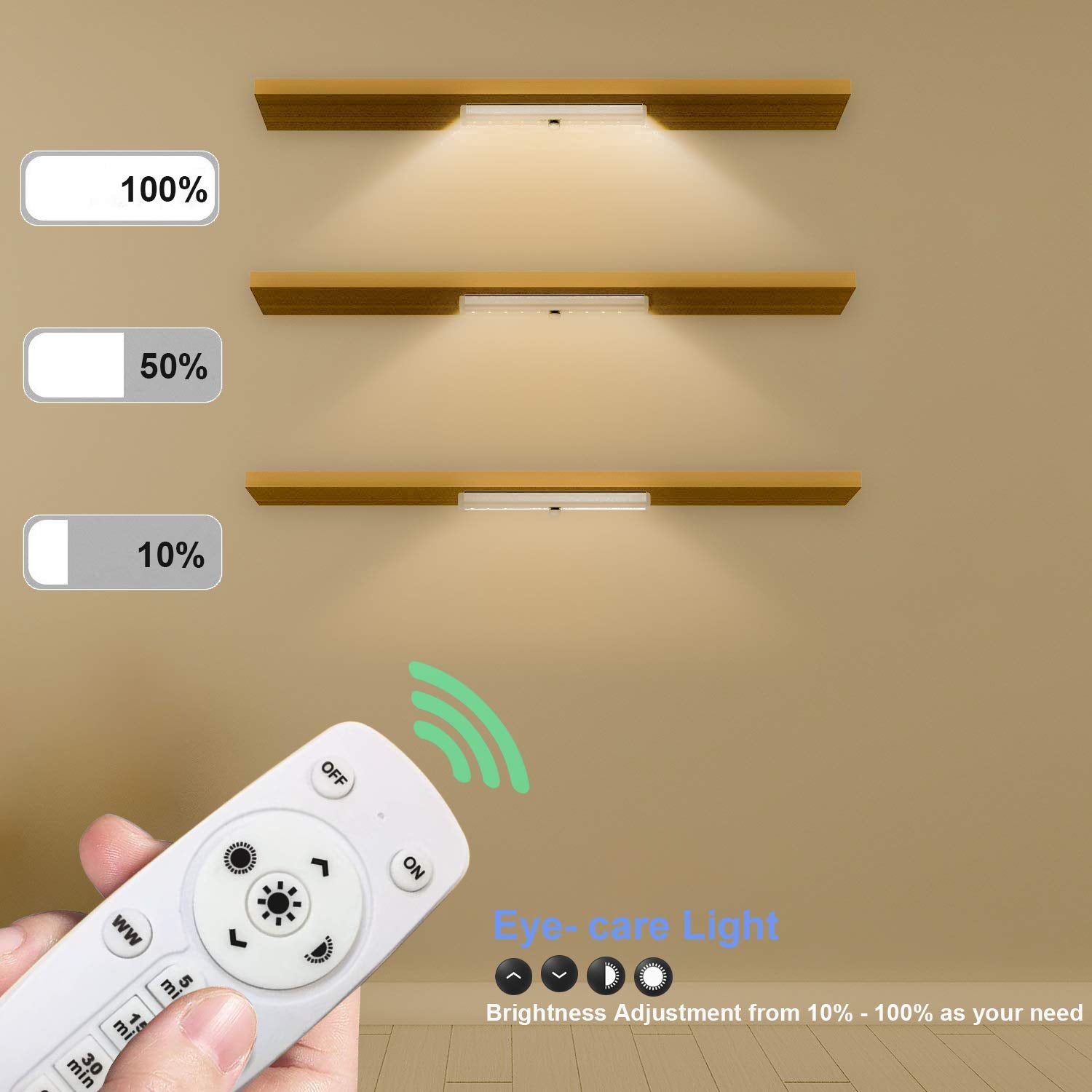 LDOPTO color temperature selection with CW and NW buttons.