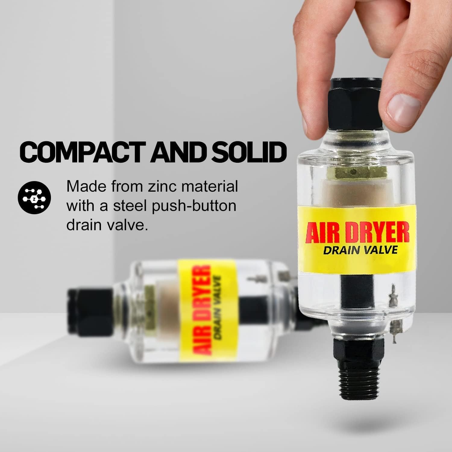 LE LEMATEC HVLP spray gun setup improves air quality and precision.