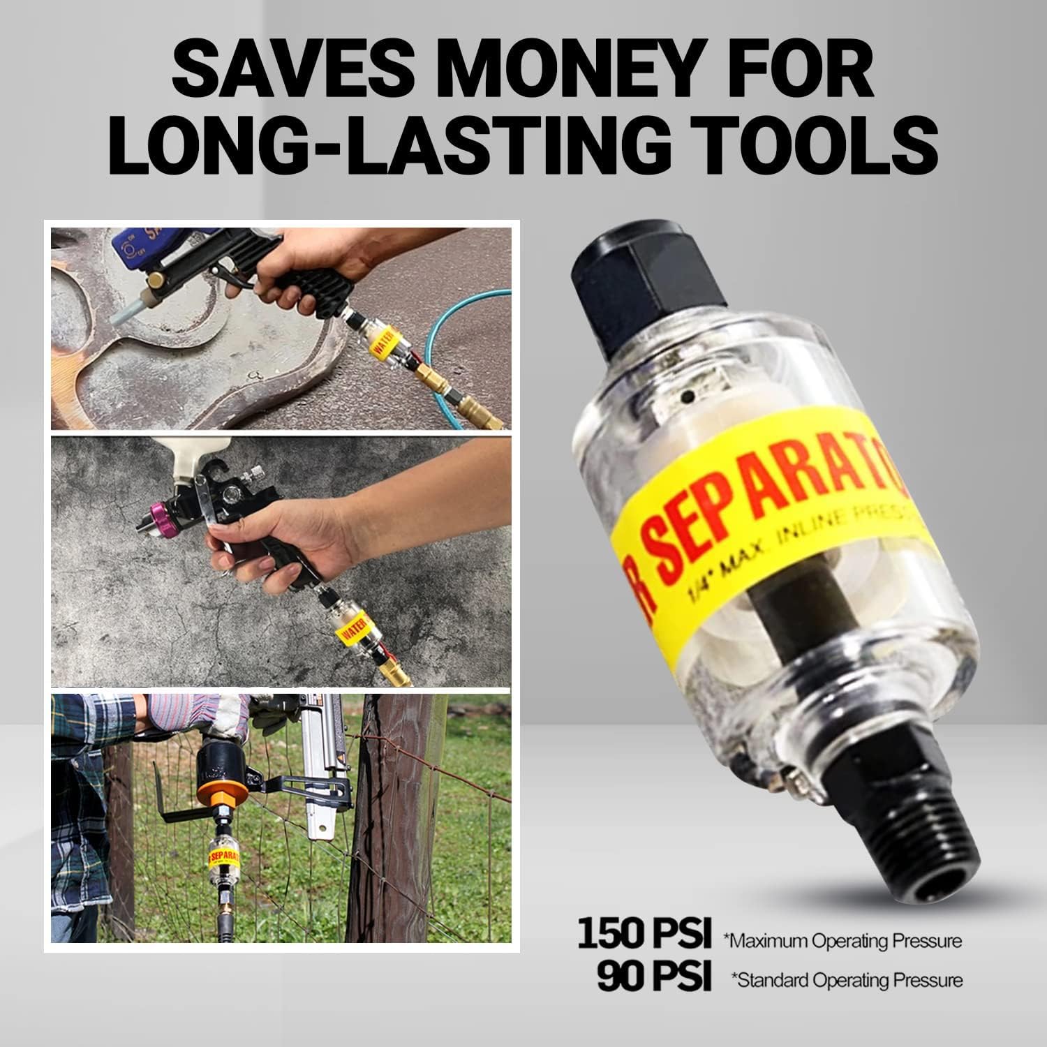LE LEMATEC pneumatic tools receive moisture-free air for reliable performance.