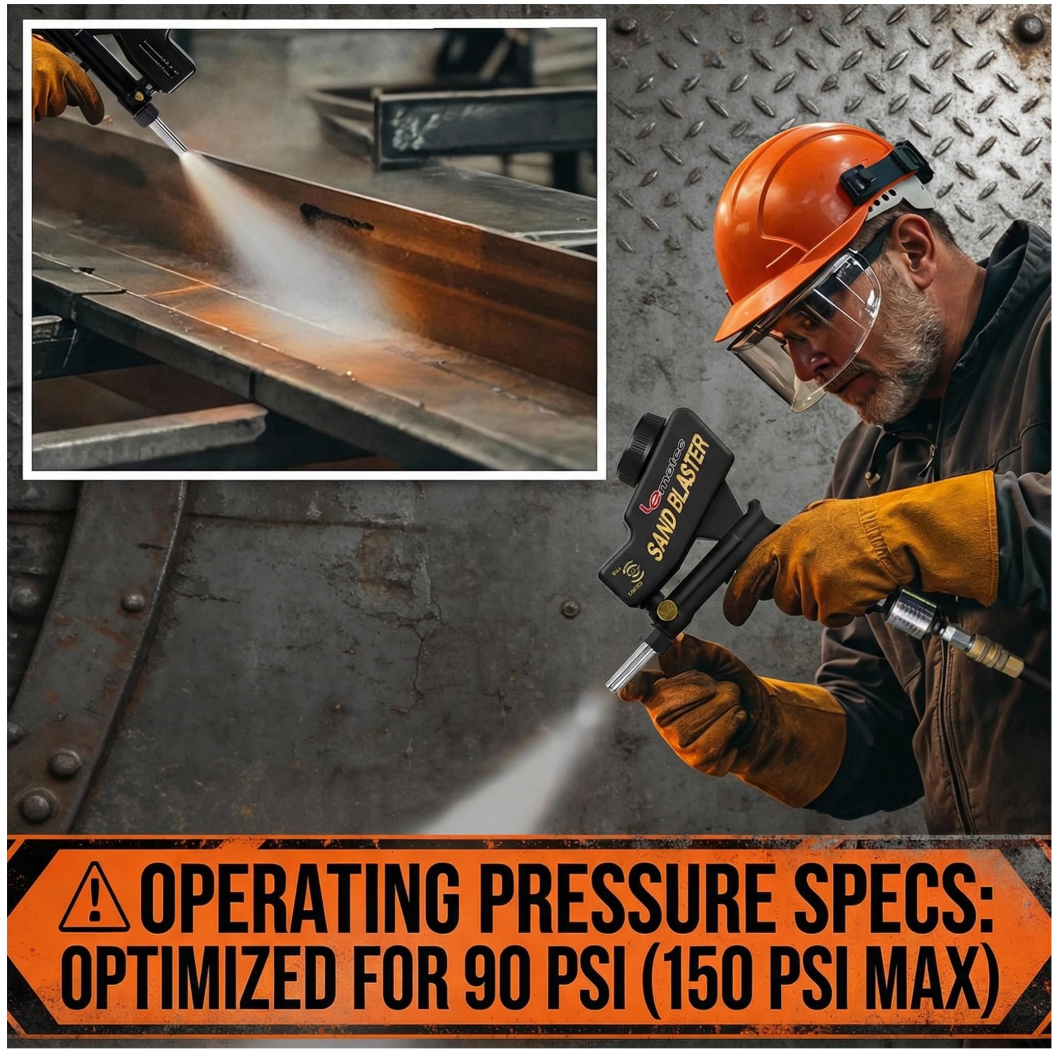 LE LEMATEC sandblaster compact build for portable use