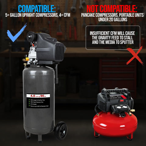 LE LEMATEC sandblaster rust removal precision on small spots