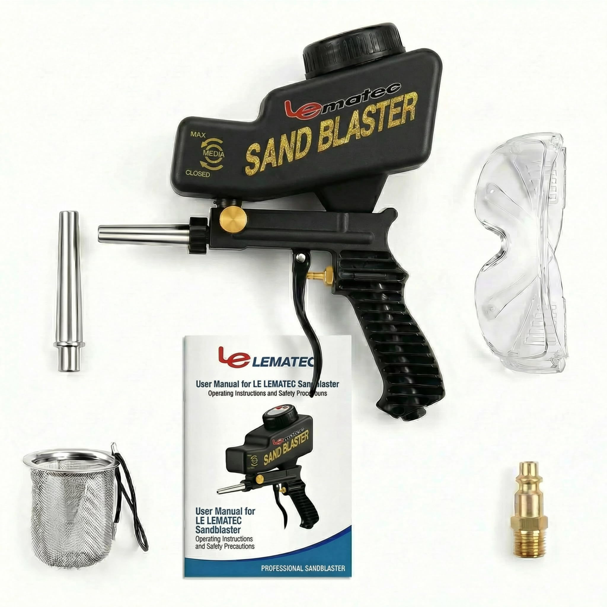LE LEMATEC sandblaster steel nozzle durability highlights lasting abrasive use