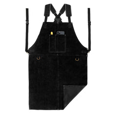 LeaSeek leather welding apron with full-coverage protection from sparks.