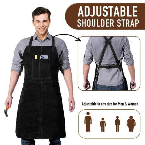 LeaSeek 24x36 inch coverage shields the torso during tasks.