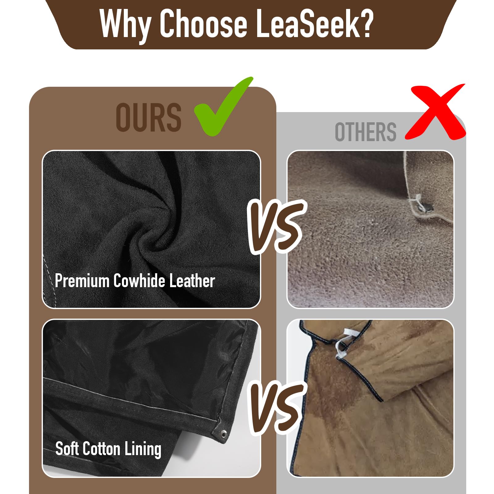 LeaSeek cross-strap design evenly distributes weight for comfort.