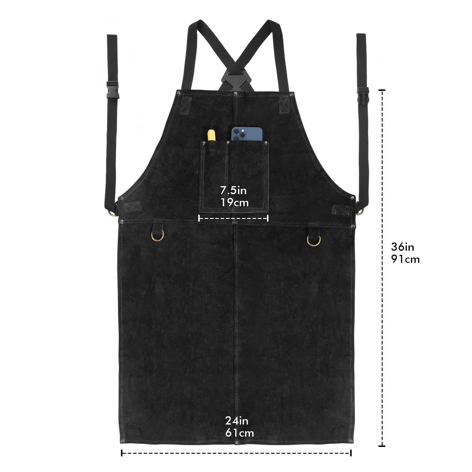LeaSeek tool pocket stores phone and small essentials securely.