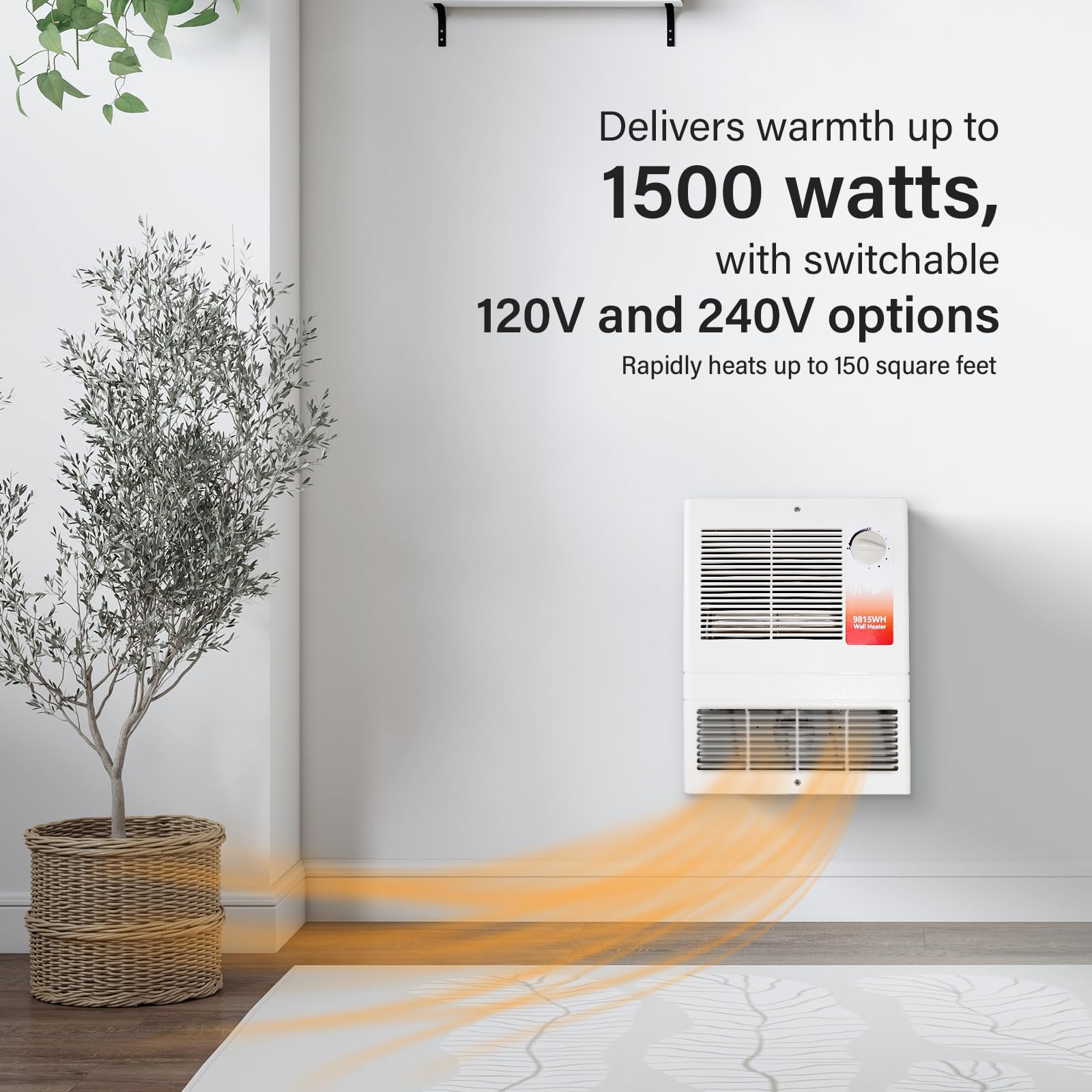 Leafinnerin 9815WH in living room creating a warm ambiance