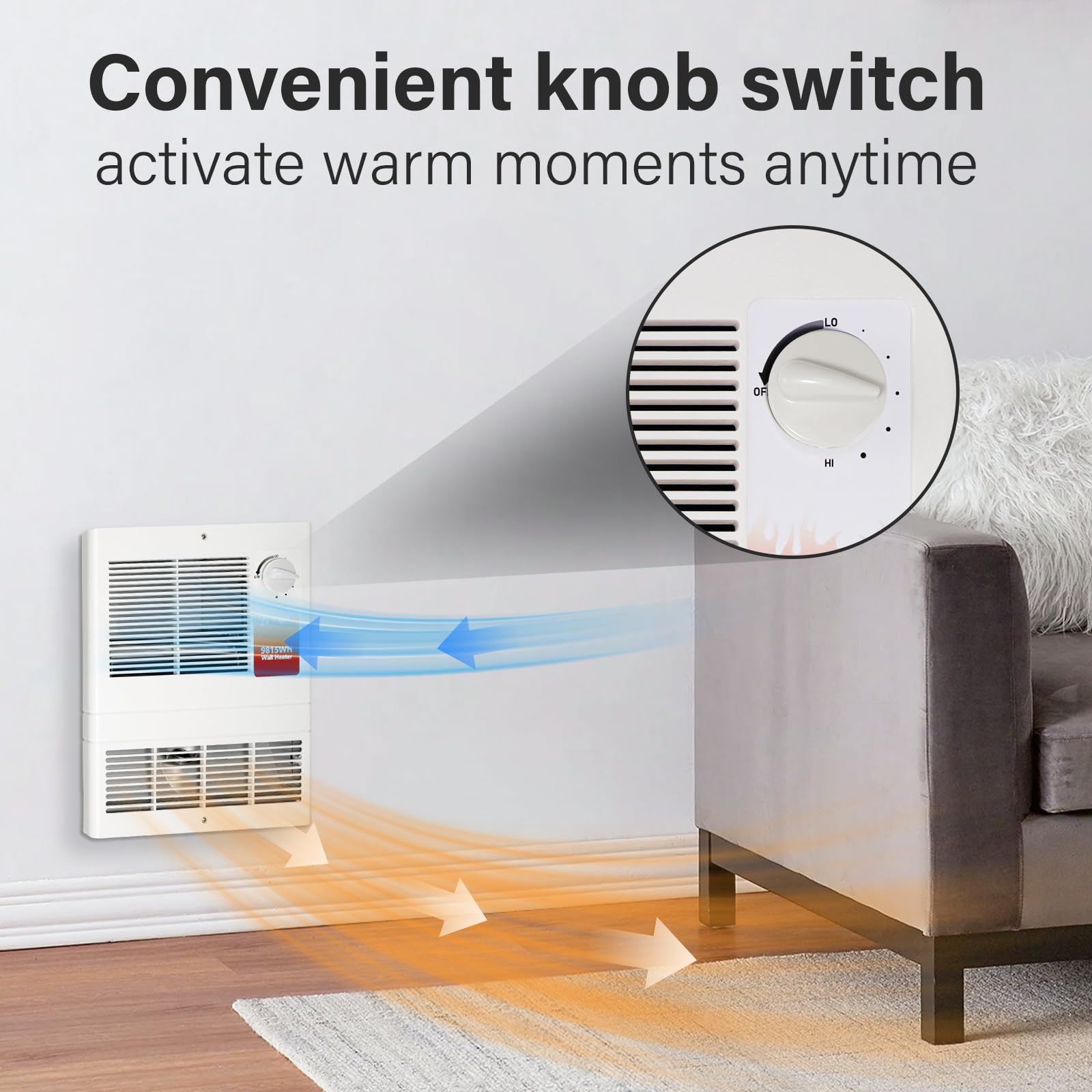 Leafinnerin 9815WH in-wall install blending with decor