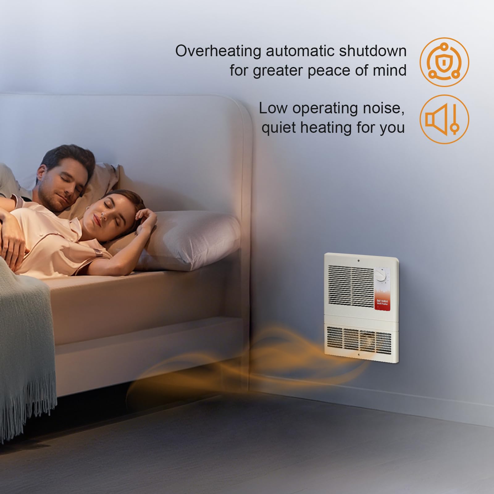 Leafinnerin 9815WH side profile highlighting slim wall-mount design