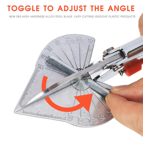 LeafLux miter shears 45-degree cut demonstrates exact corner joints and clean mitering
