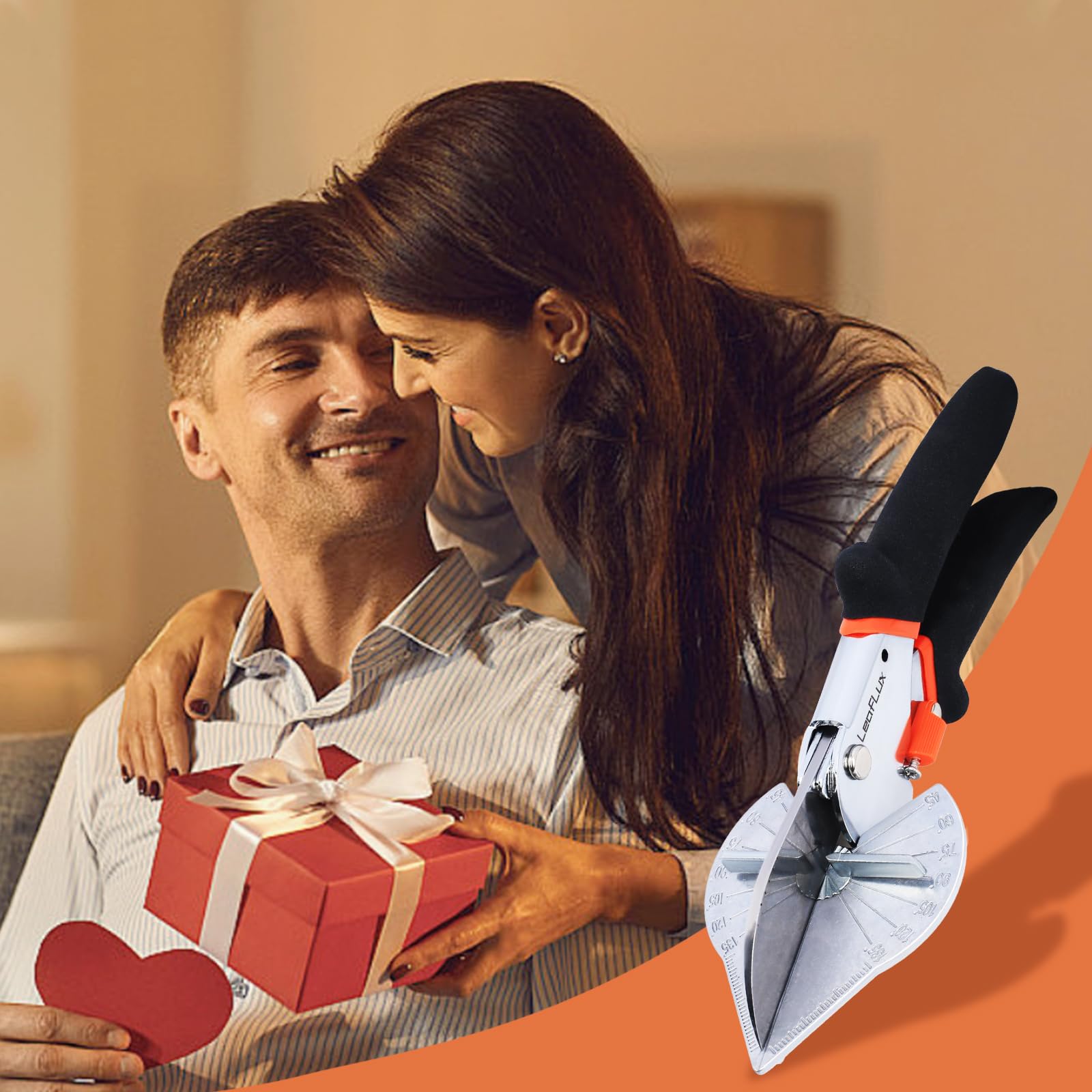 LeafLux Miter Shears cutting PVC trunking for versatile projects