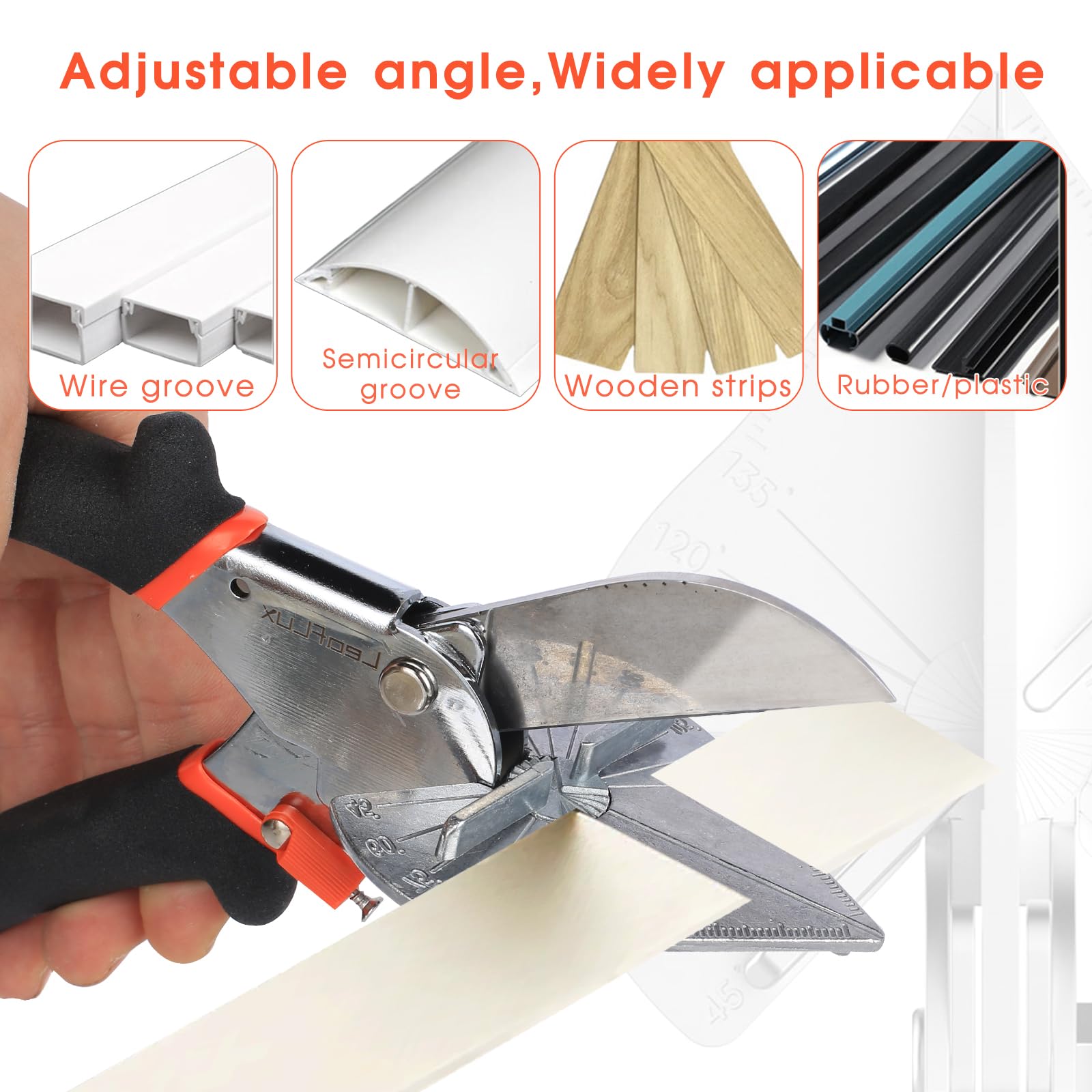 LeafLux Miter Shears safety lock engaged for safe storage
