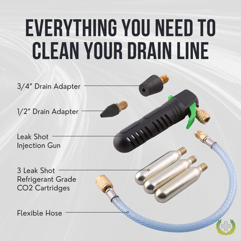 Leak Saver 3/4in condensate line adapter ready for hose connection