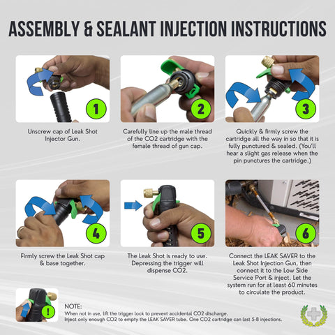 Leak Saver satisfaction guarantee emblem communicates product confidence