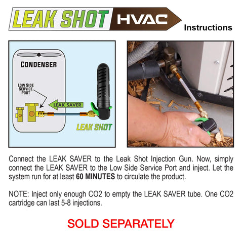 Leak Saver sealant injector compatibility visual showing seamless integration