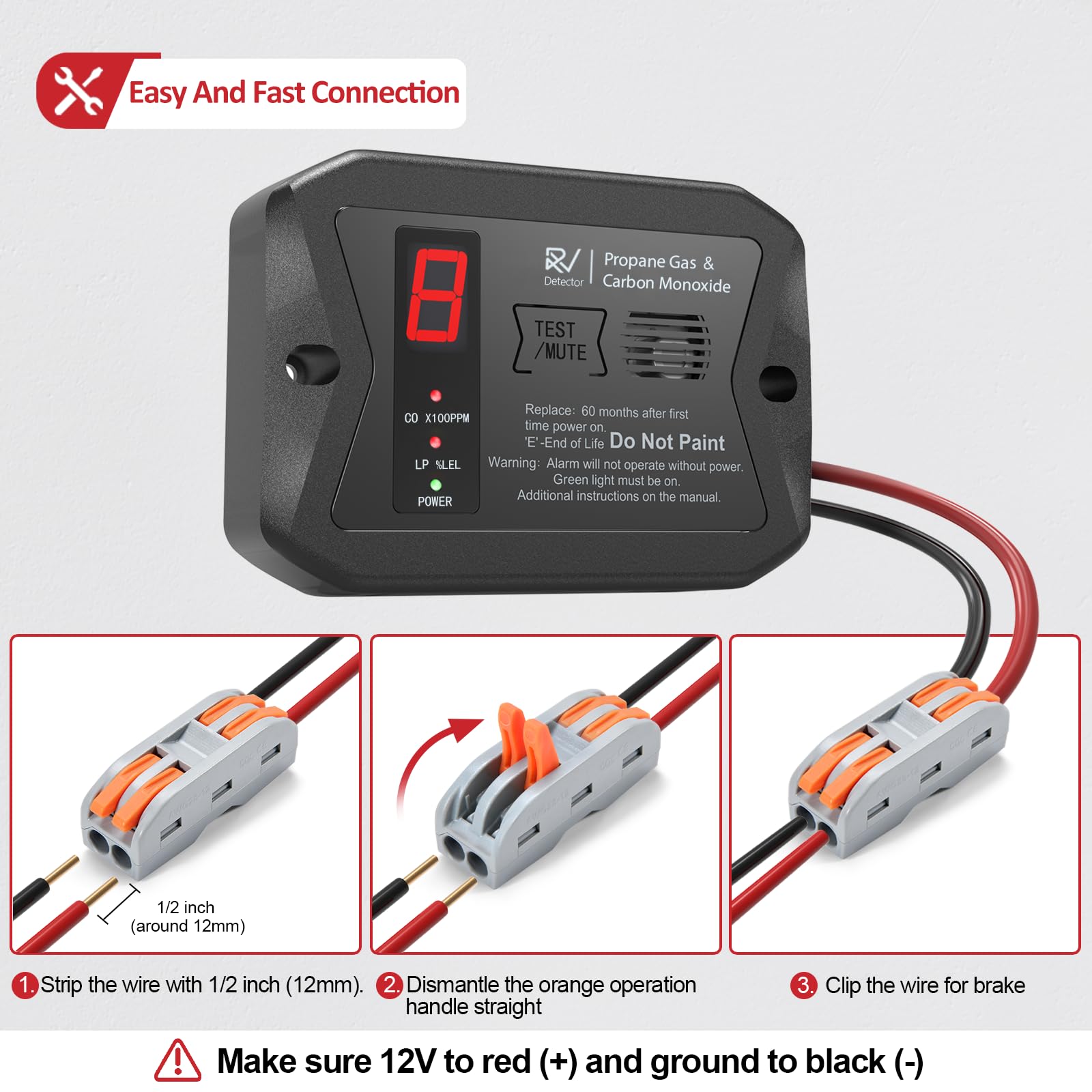 Leakbee R502 85 dB alarm provides clear audible warning during travel