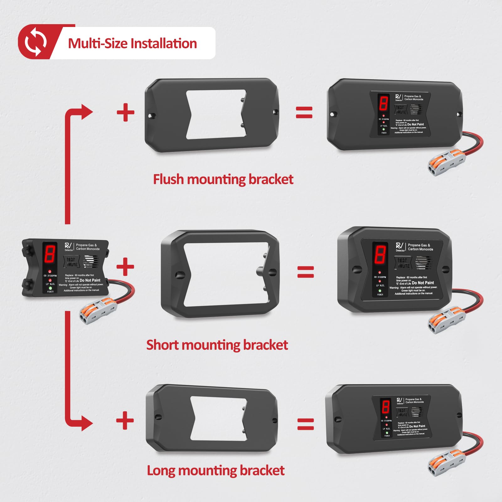Leakbee R502 brackets compatibility close-up for multiple mounting options