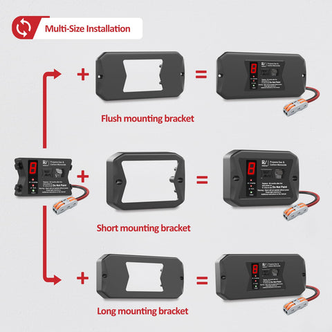 Leakbee R502 brackets compatibility close-up for multiple mounting options