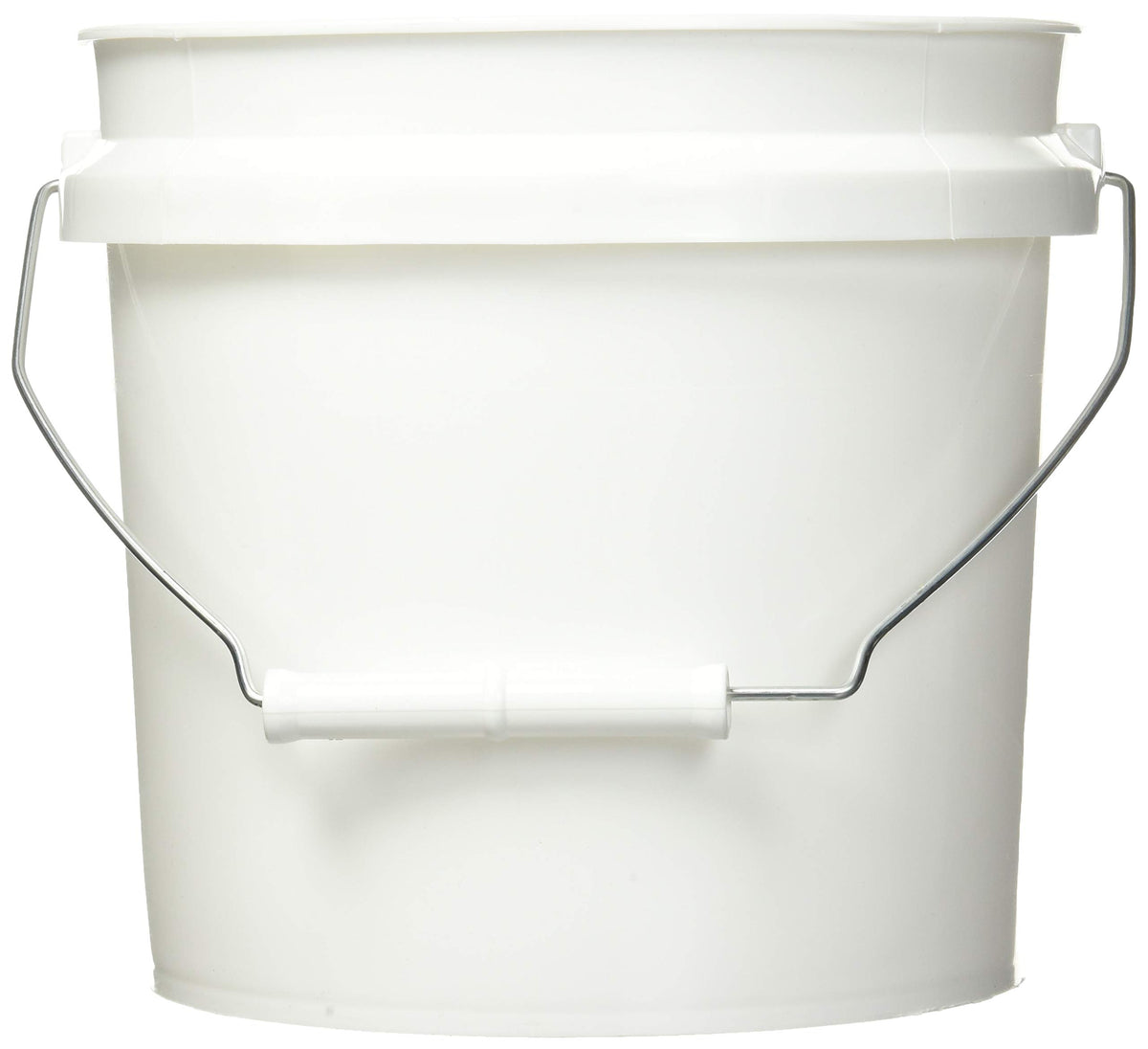 Leaktite 1-gallon white pail front view, ideal for paint mixing and storage.