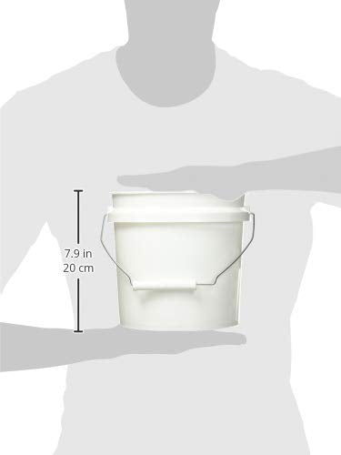 Leaktite pail with reinforced lip for added strength during mixing.