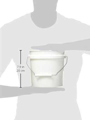 Leaktite pail with reinforced lip for added strength during mixing.