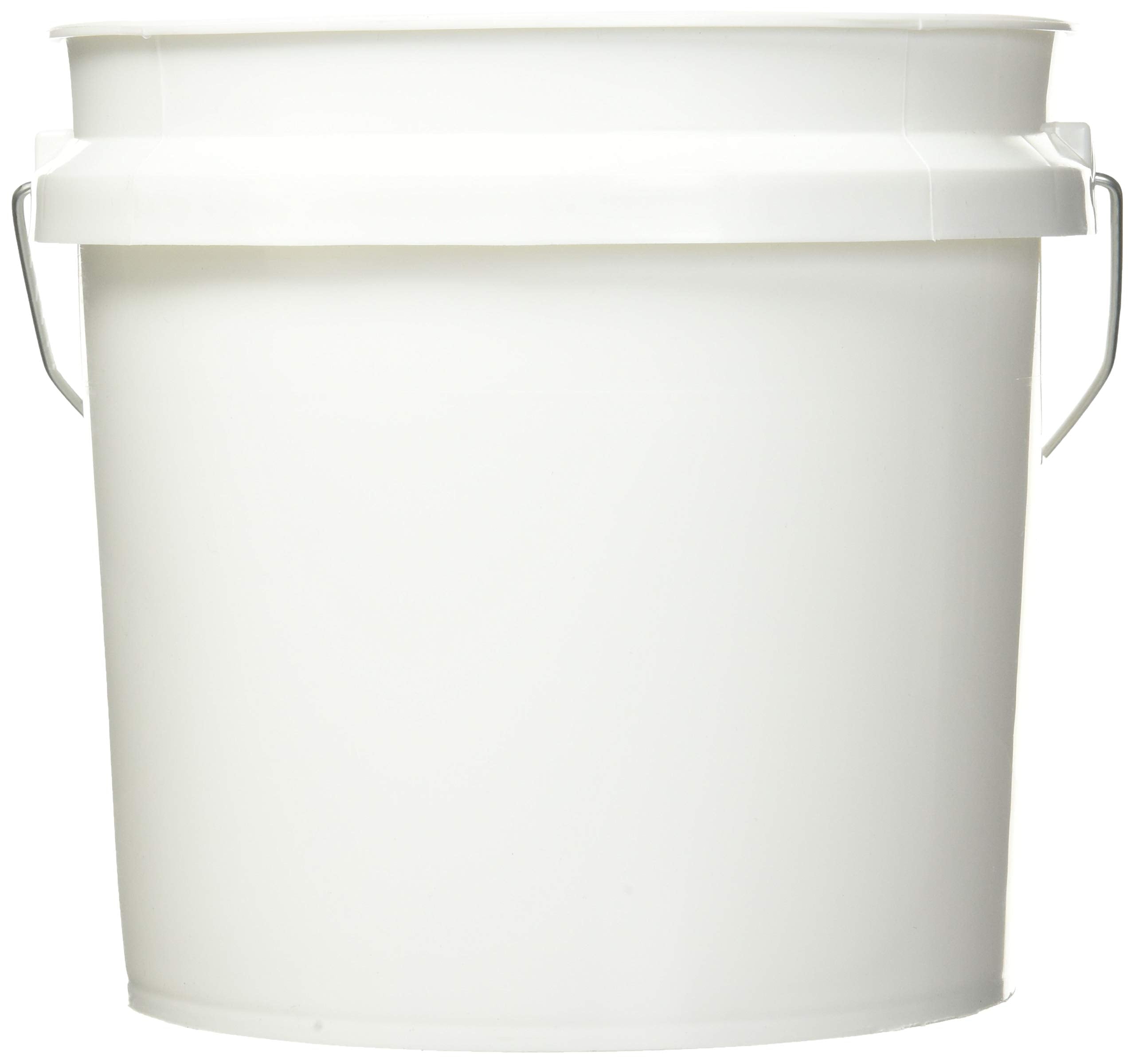 Leaktite 1-gallon white pail with lid, ready for sealing and storage.