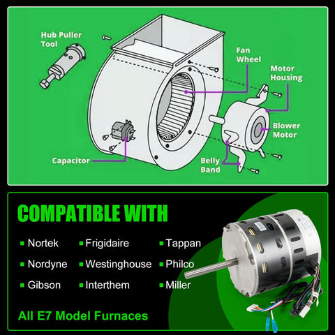 Leaptrend motor side view shows compact profile for easy on-site replacement
