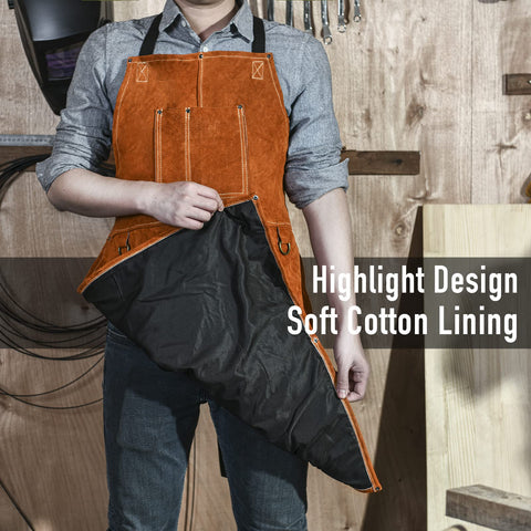 LeaSeek apron with double-stitched seams for enhanced durability