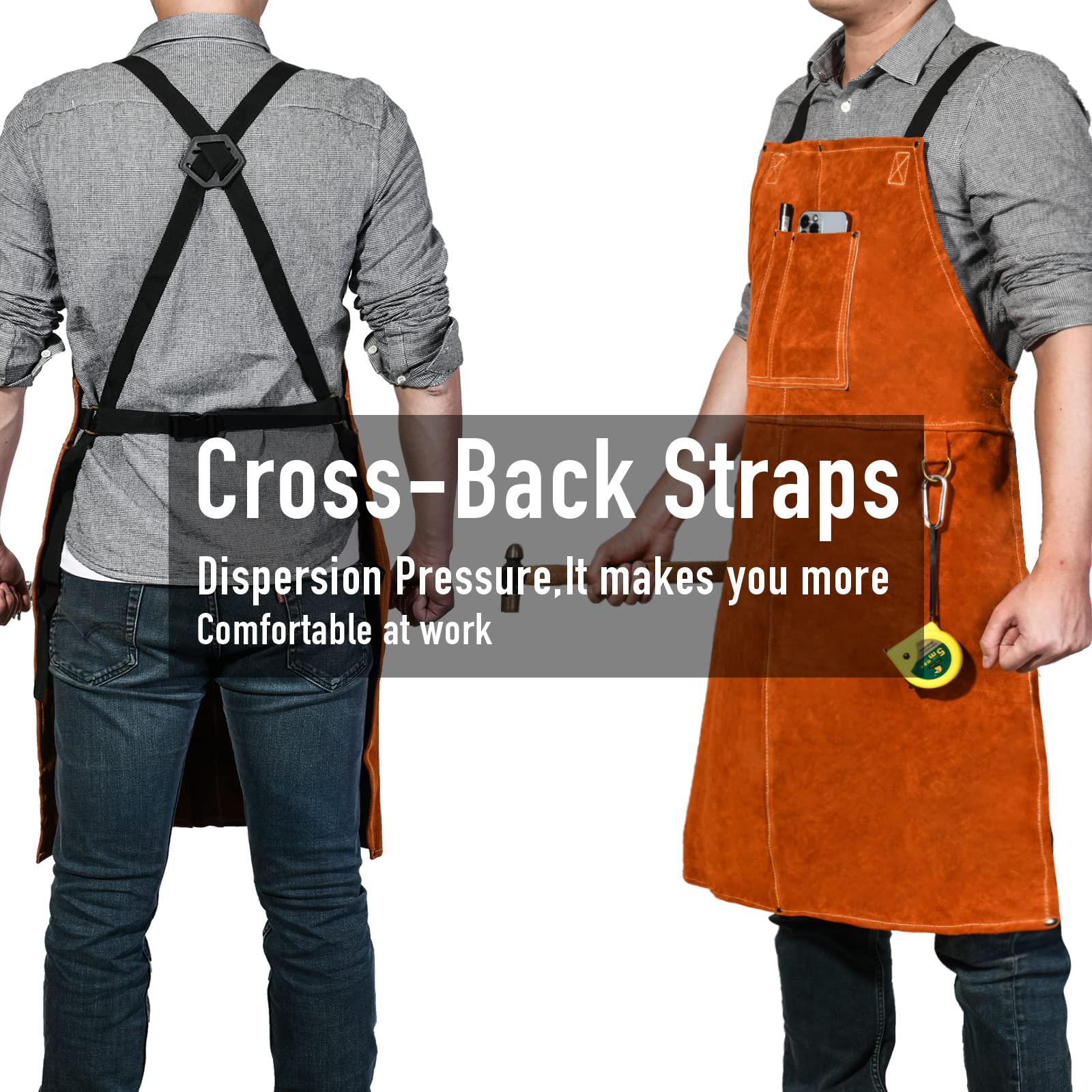 LeaSeek apron pockets with tools and phone organized for quick access