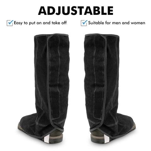 LeaSeek spats with adjustable Velcro for easy, secure fit