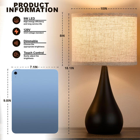 Leasgy 18.1'' black iron desk lamp base adds stylish stability to your workspace.