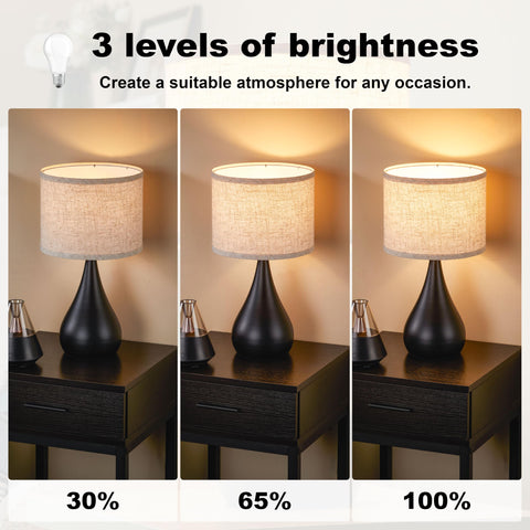 Leasgy 18.1'' nightstand lamp shade produces warm, diffused glow for cozy evenings.
