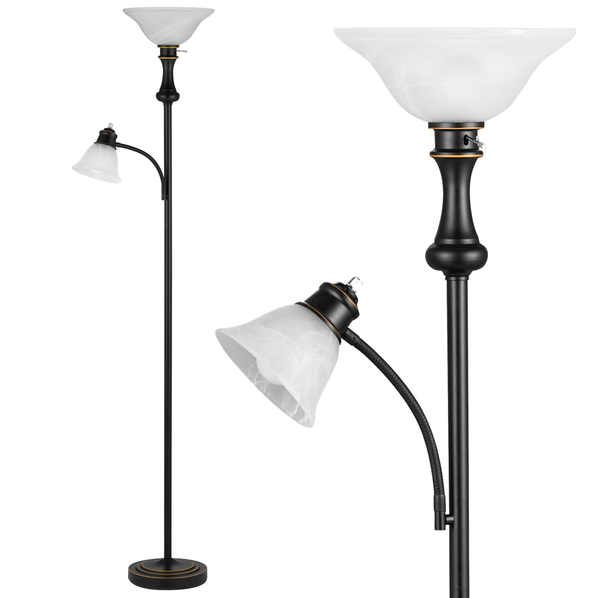 Leasgy 71-inch floor lamp with arc reading focus for versatile living room lighting.