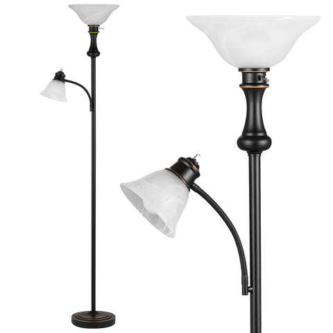 Leasgy 71-inch floor lamp with arc reading focus for versatile living room lighting.