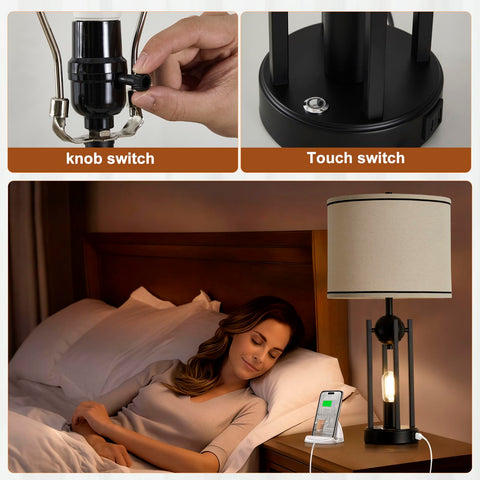Leasgy coastal-modern black lamps suit contemporary living spaces.