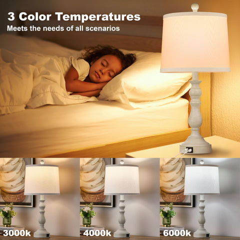 Leasgy linen shade adds rustic charm and soft diffusion.