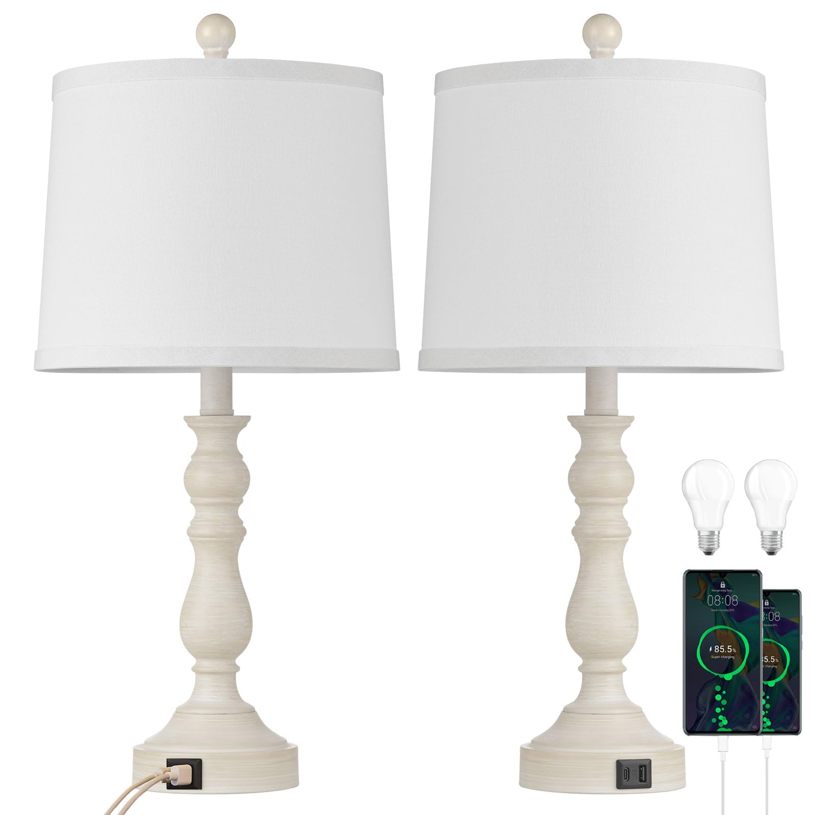 Leasgy two-pack lamp set for coordinated lighting in any room.