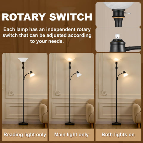 Leasgy glass shade glow provides soft, natural illumination for any space.