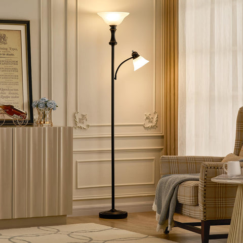 Leasgy frosted shade delivers gentle, even lighting.