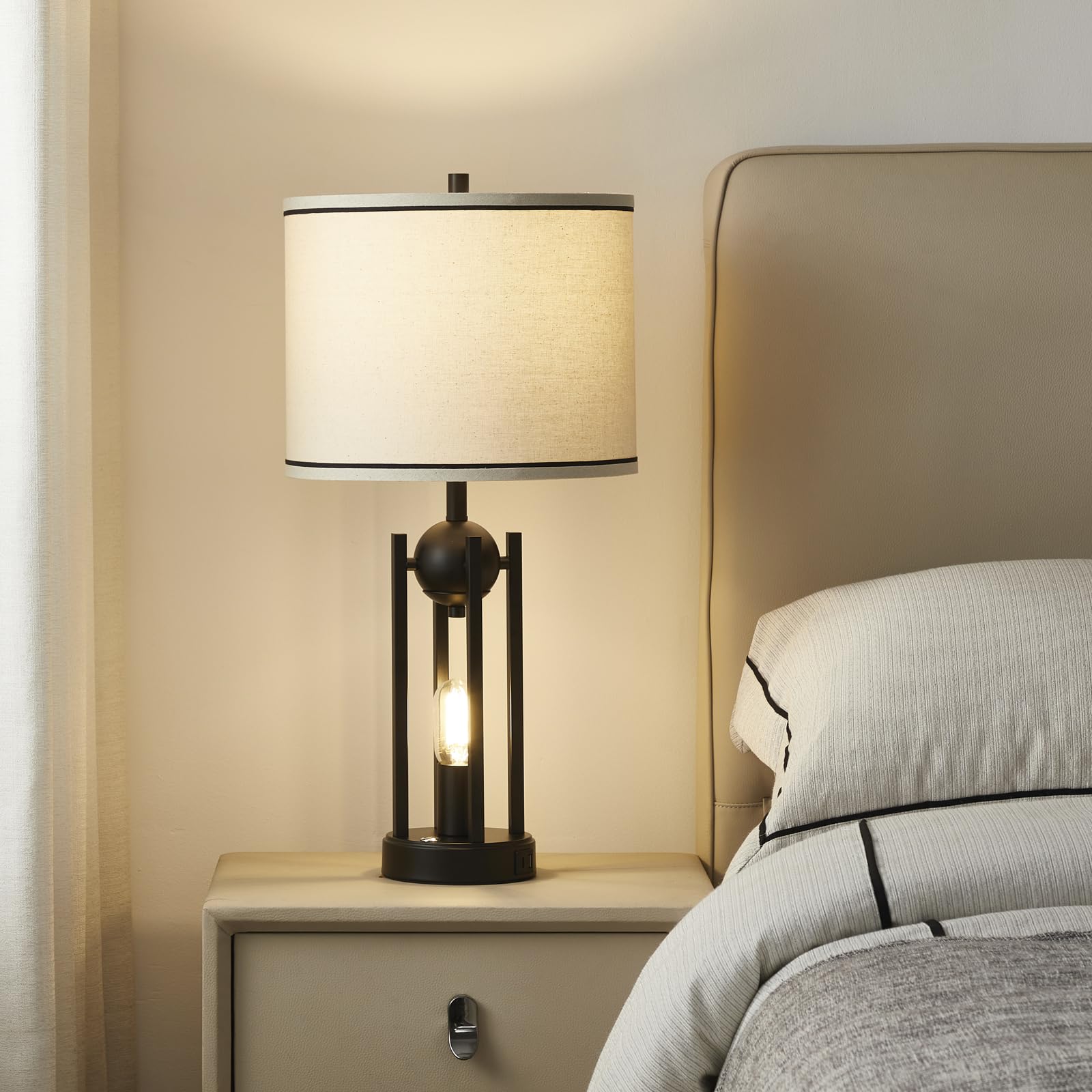Leasgy living room lamps create a warm, inviting vibe.