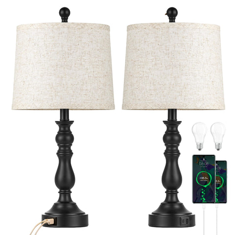 Leasgy bedside lamps pair ideal for bedrooms, offices, and dining areas.
